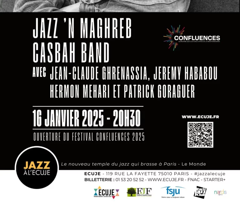 Jazz ‘n Maghreb. Héritages croisés avec le Casbah Band (Jean-Claude Ghrenassia ensemble) – Jazz à l’ECUJE