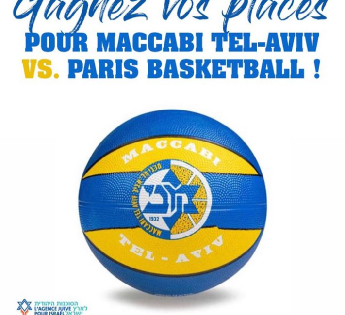 Gagnez vos places pour le match Maccabi Tel Aviv vs Paris Basketball