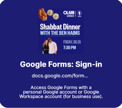 Shabbat dinner with the Ben Haims