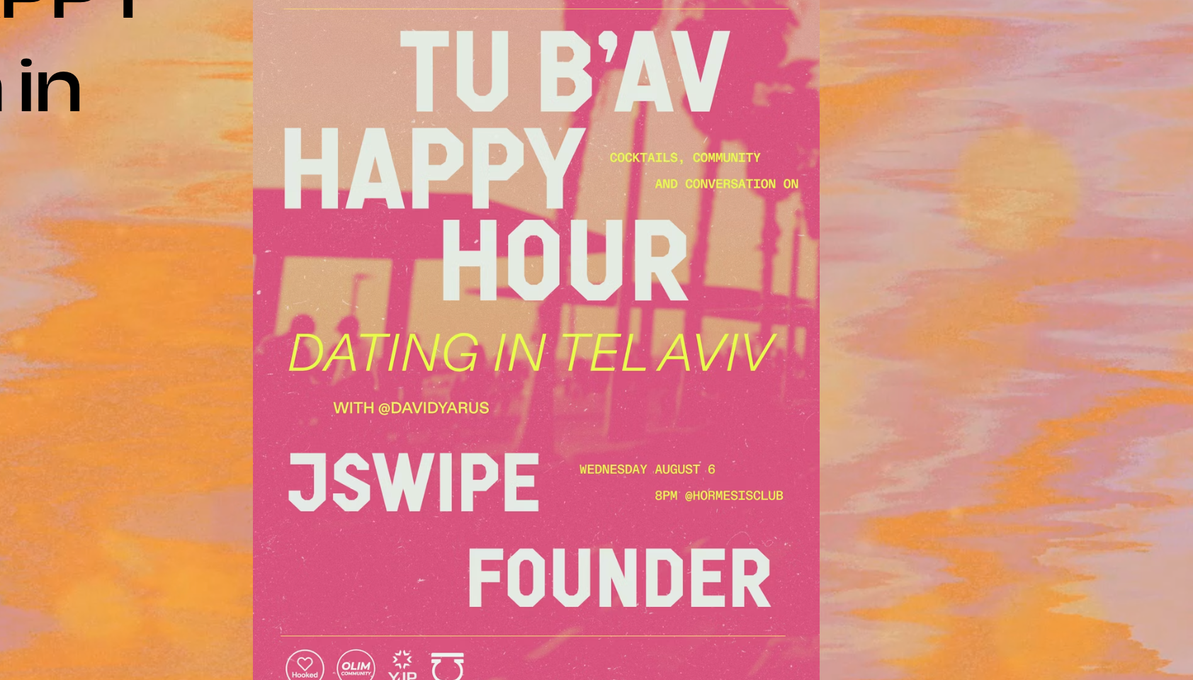 Tu B'av Happy Hour