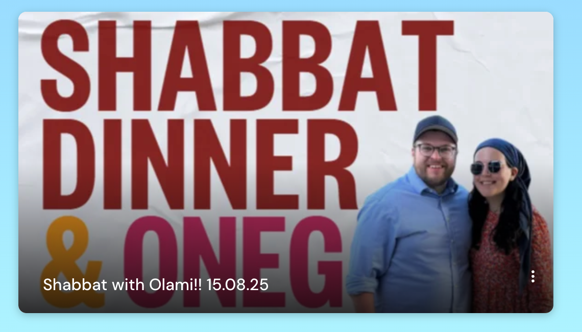 Shabbat Dinner & Oneg with the Bondarevs