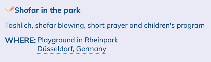Shofar in the park