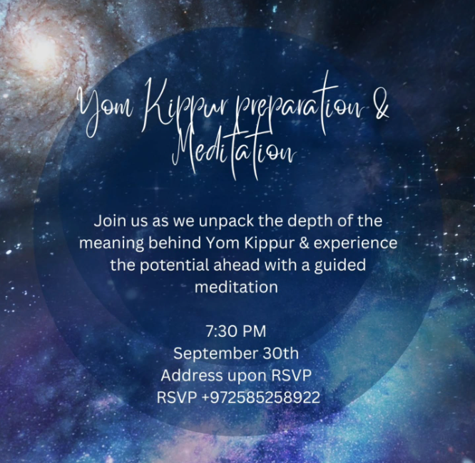 Yom Kippur Preparation & Meditation
