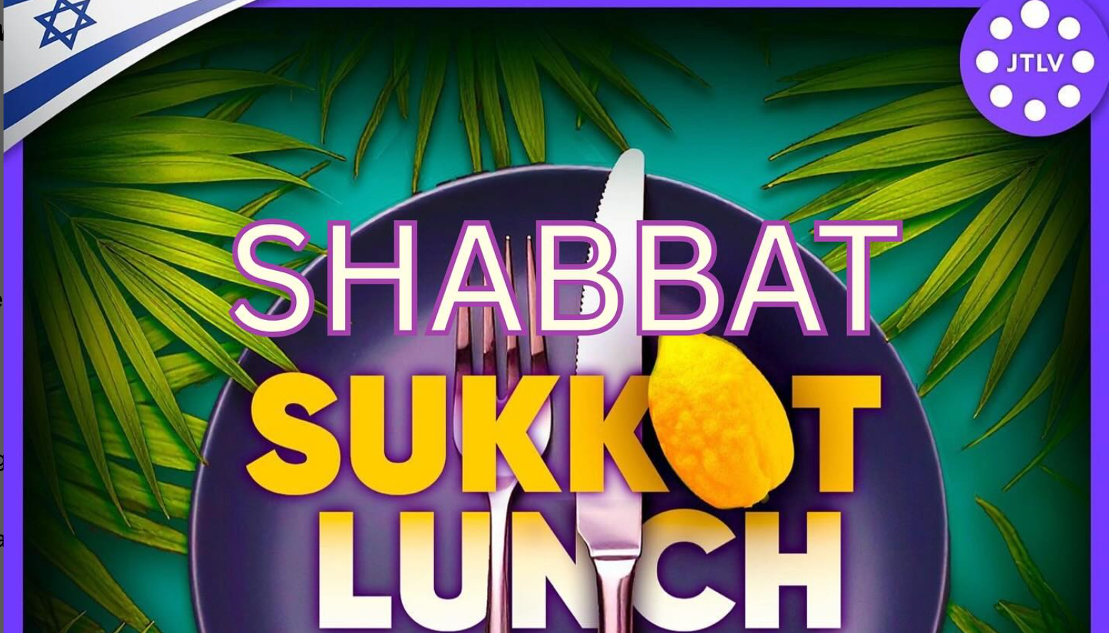 JTLV SHABBAT SUKKOT LUNCH