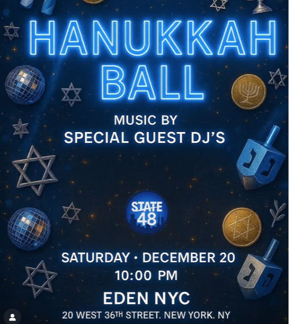 Hanukkah Ball Party at EDEN NYC🇺🇸 12.20