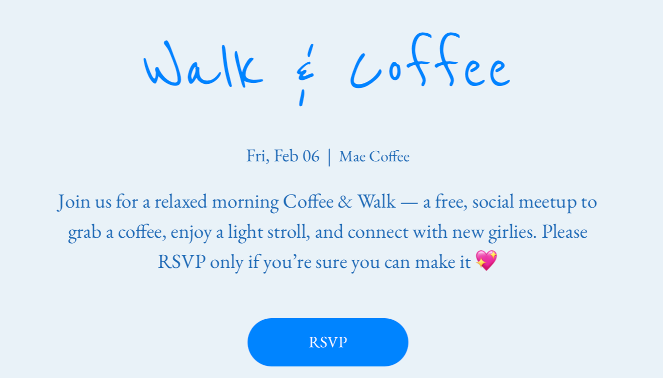 Coffee & Walk Meetup