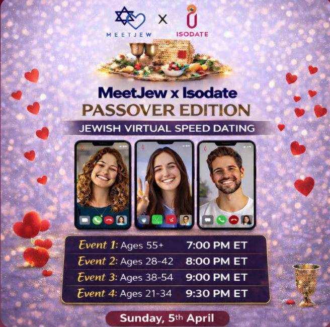 MeetJew × Isodate:Passover Edition Virtual Speed Dating