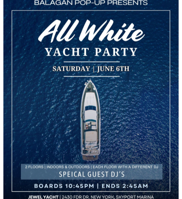 Balagan PopUp White Yacht Party @ Jewel Club Yacht
