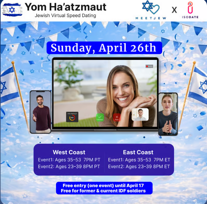 Yom Ha’atzmaut Edition Virtual Speed Dating