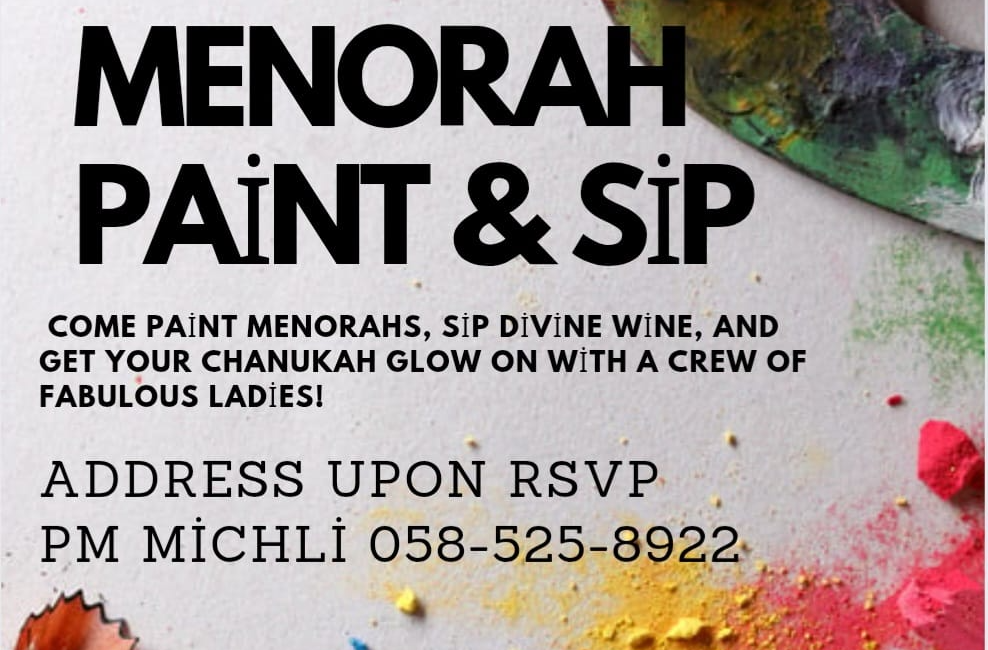 Menorah paint and sip