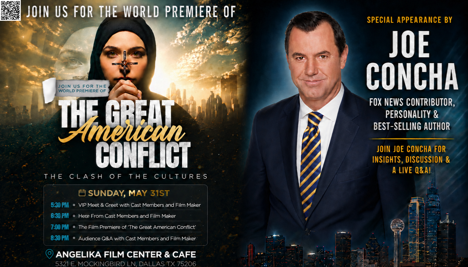 The World Premiere of 'The Great American Conflict' with Joe Concha, Cast & Filmmakers