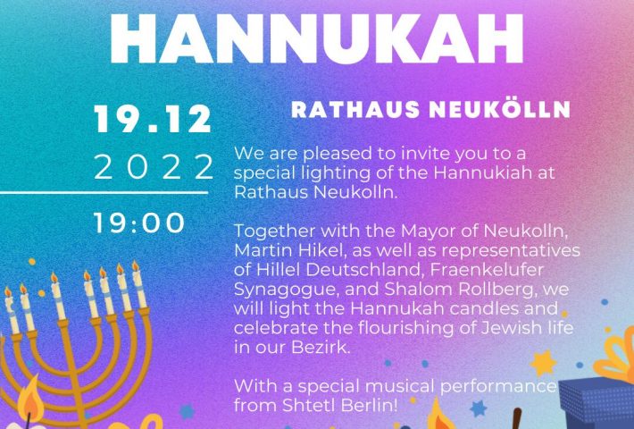Chanukkah lighting @ Rathaus Neukölln