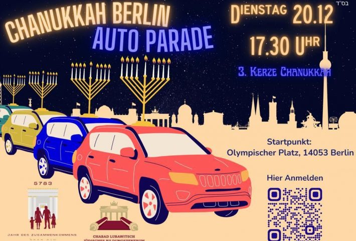 Channukah Berlin Auto Parade in Berlin
