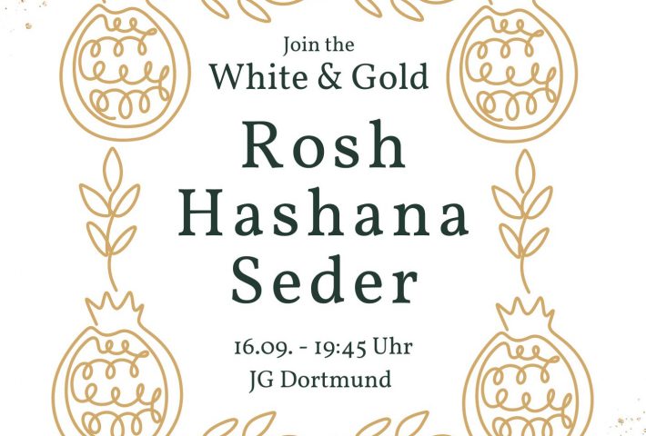White & Gold Rosh Hashana Seder