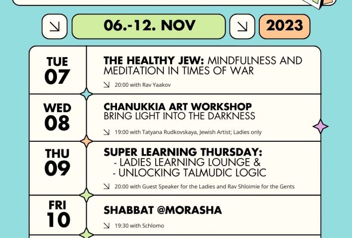 November Events from Morasha Berlin