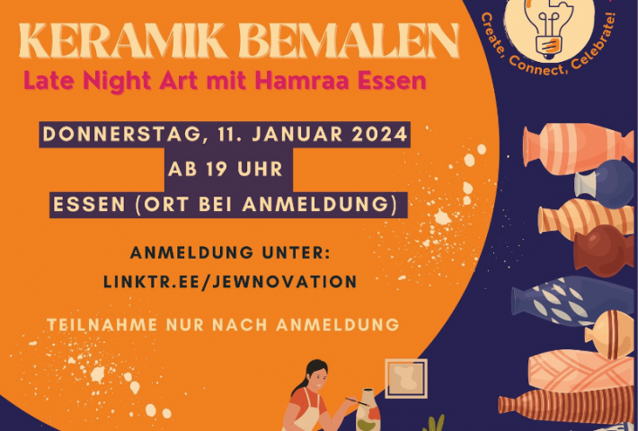Jewnovation Chai Week-Let’s Paint! Art Night Keramik bemalen in Essen