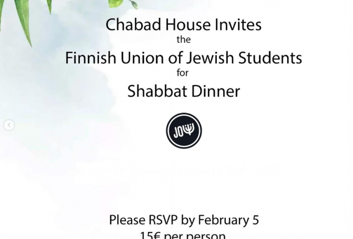 Shabbat Dinner with Chabbad House