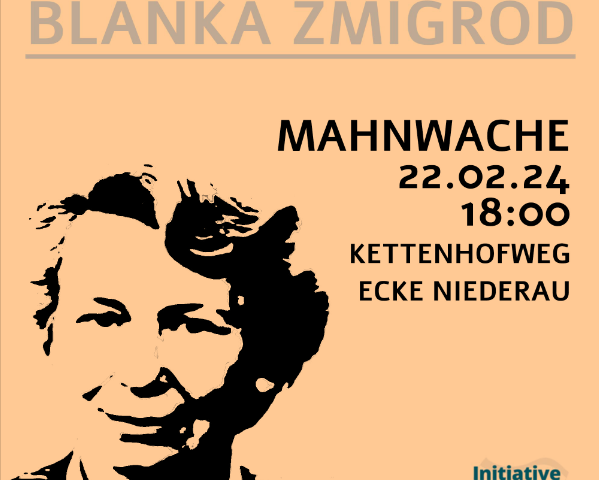 Gedenken an Blanka Zmigrod