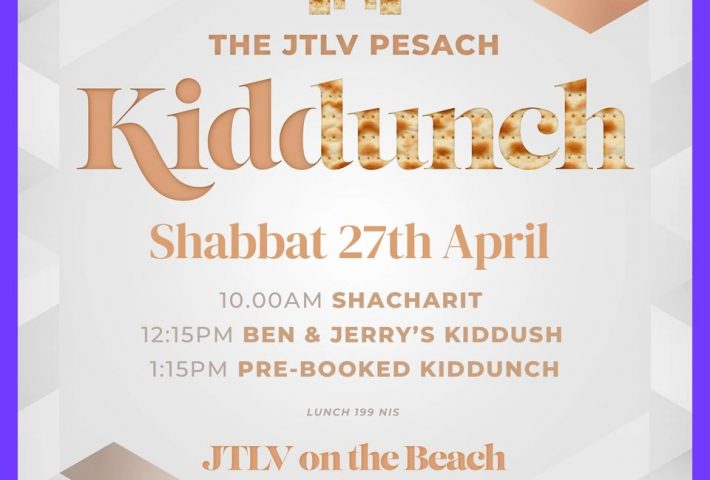 JTLV Shabbat Pesach Kiddunch